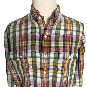 Ralph Lauren Unique Men's Plaid Button Down, Sz L, Long Sleeves, Button Pockets
